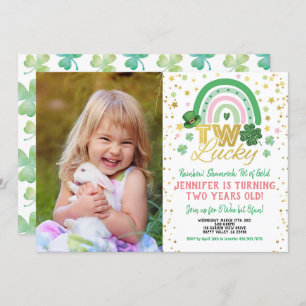 Convites Duas Ruas de aniversário da primeira garota sortud