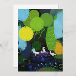 Convites Duas Senhoras Bonitas num Barco