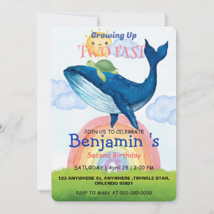 Convites Duas tartarugas-do-arco-íris, rápido - Peixe-balei