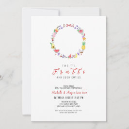 Convites Duas vezes Fruitti Twin Aniversário, segundo anive