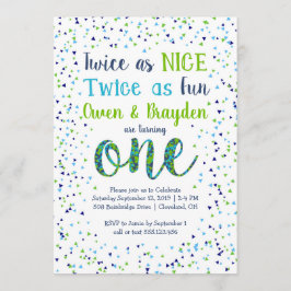 Convites Duas vezes os confetes tão agradáveis juntam o