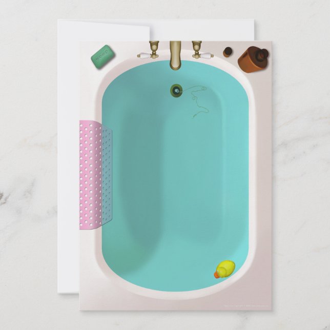 Convites Ducky do chá de fraldas (Frente)