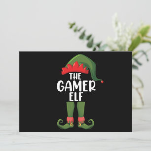 Convites Duende Gamer Correspondência Familiar Natal Gamer