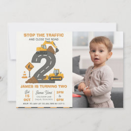 Convites Dump Truck Construction 2nd Birthday Photo