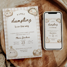 Convites Dumpling Baby Shower Invitation Little Dumpling