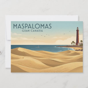 Convites Dunas de Maspalomas Vintage - Minimalista Gran Can