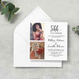 Convites Dupla Celebração 2 Foto Aniversário