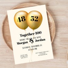 Dupla Celebração Conjunto Aniversário Ouro e Preto