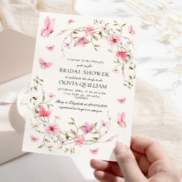 Convites Duração das borboletas Chá de panela floral