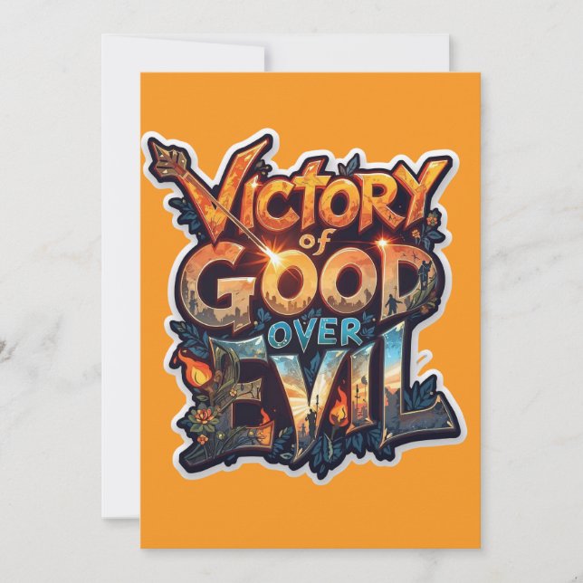 Convites Dussehra 2025 Símbolo do Triumph - Sticker Cutout (Frente)