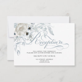 Convites Dusty Blue Anemone Peony Floral