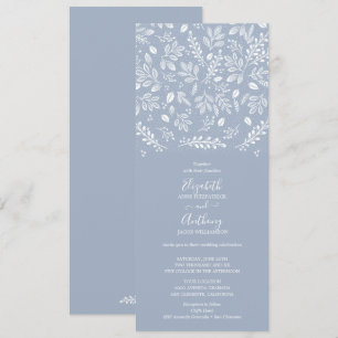 Convites Dusty Blue Botanicals Casamento