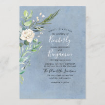 Dusty Blue e Greenery Modern Wedding