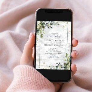 Convites Dusty Blue Eucalyptus - Foto bem-sucedida