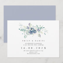 Dusty Blue & Lilac Floral Nova Data de Casamento