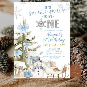 Convites Dusty Blue Snow Muito Divertido Para Ser Um Aniver