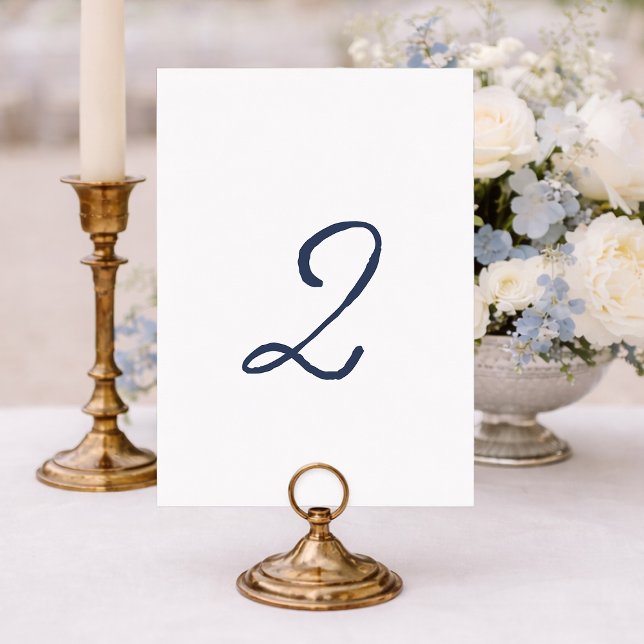 Convites Dusty Blue Table 2 – French Stripe Wedding (Criador carregado)