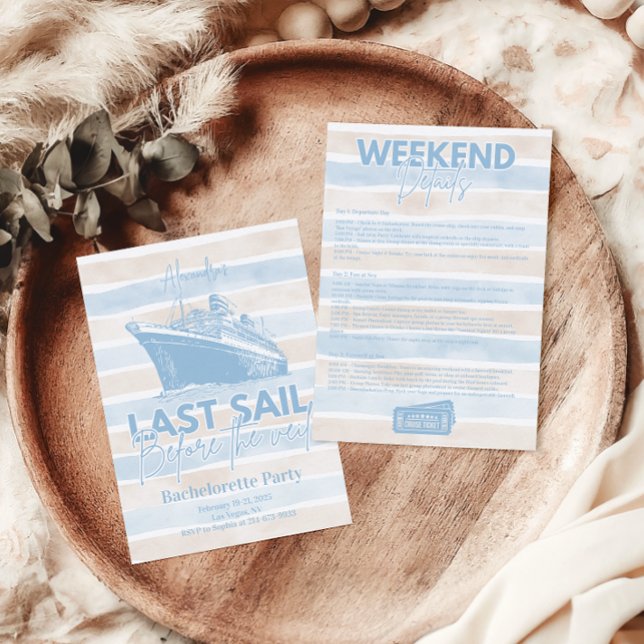 Convites Dusty Blue Última Vela Antes Da Bachelorette Do Vé (Criador carregado)