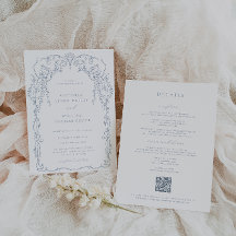 Dusty Blue Victorian Frame Wedtorian