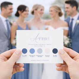 Convites Dusty Blue Wedding Attire Card
