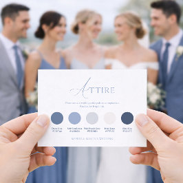 Convites Dusty Blue Wedding Attire Card
