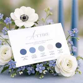 Convites Dusty Blue Wedding Attire Card