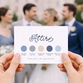 Convites Dusty Blue Wedding Attire Card