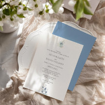 Dusty Blue Wedding | Design Botânico mínimo