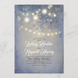 Convites Dusty Blue Wedding | Luzes de cordas russas