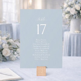 Convites Dusty Blue Wedding Seating Chart Card