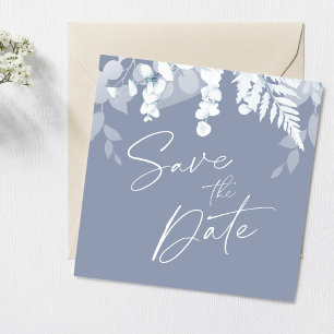 Convites Dusty Blue Weding Save the Date Invitation