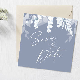 Convites Dusty Blue Weding Save the Date Invitation