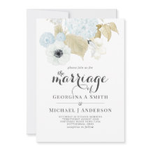 Dusty Blue White Marinho Anemone BUDGET Casamento