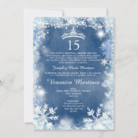 Dusty Blue & White Winter Girl 15 Años