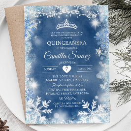 Convites Dusty Blue & White Winter Quinceañera Invite11