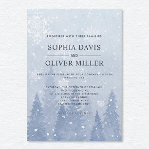 Convites Dusty Blue Winter Wonderland