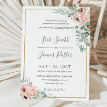 Dusty Blush Rosa Poppy Floral Casamento Verde