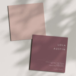 Convites Dusty Boho | Púrpura e Rosa quadrados