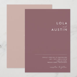 Convites Dusty Boho | Púrpura e Rosa, tudo numa só união