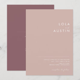 Convites Dusty Boho | Rosa e Roxo Tudo Em Um Casamento