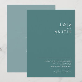 Convites Dusty Boho | Verde e Azul Tudo em Um Casamento