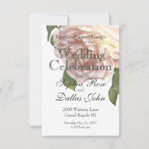 Convites Dusty Ivory Rosa