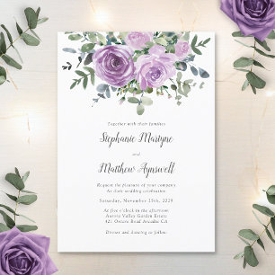 Convites Dusty Mauve Eucalyptus Botanical Wedding