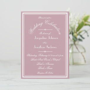 Convites Dusty Pink All In One RSVP Website Email Wedding