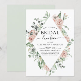 Convites Dusty Pink Chá de panela Luncheon Greenery Invita