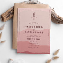 Dusty Pink Desert Cactus Western Weding