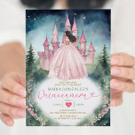 Convites Dusty Pink Dress Forest Princesa 15 Quinceañera<br><div class="desc">Dusty Pink Dress Forest Princesa 15 Quinceañera Convite Mis Quince 15 Anos,  16 Anos Aniversário Floresta Verde Matte Rosa Dourado Vestido</div>