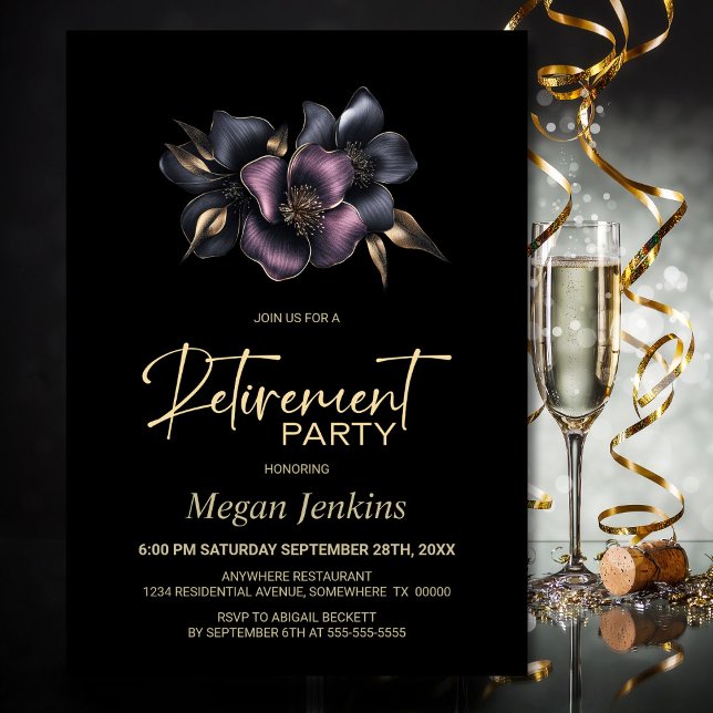 Convites Dusty Pink e Partido da Reforma Floral das Cinzas (Criador carregado)