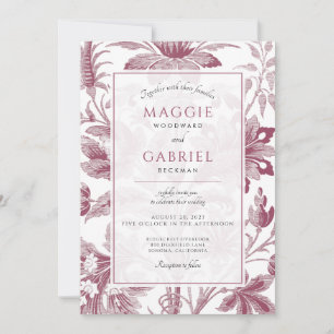 Convites Dusty Pink Floral Casamento