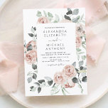 Convites Dusty Pink Floral Eucalyptus Greenery Casamento In<br><div class="desc">Rosas Florais Dusty Pink e Eucalyptus Botanical Greenery Watercolor Primavera ou Convites de Casamento de Verão - inclui uma magnífica e elegante tipografia com flores botânicas tropicais modernas e verde para a celebração especial do Dia do Casamento.</div>